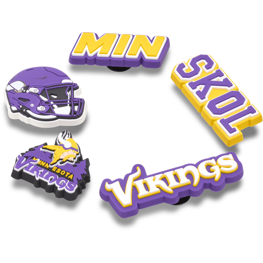 NFL Minnesota Vikings 5 Pack Jibbitz Shoe Charm