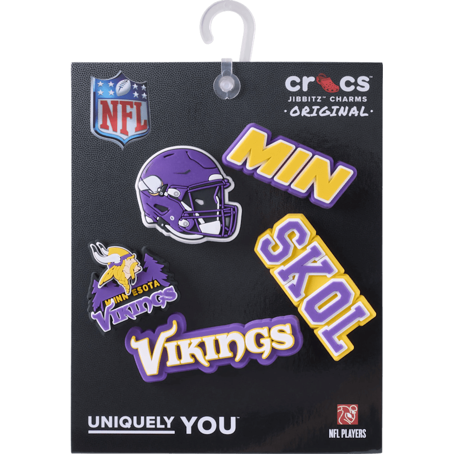 NFL Minnesota Vikings 5 Pack Jibbitz Shoe Charm