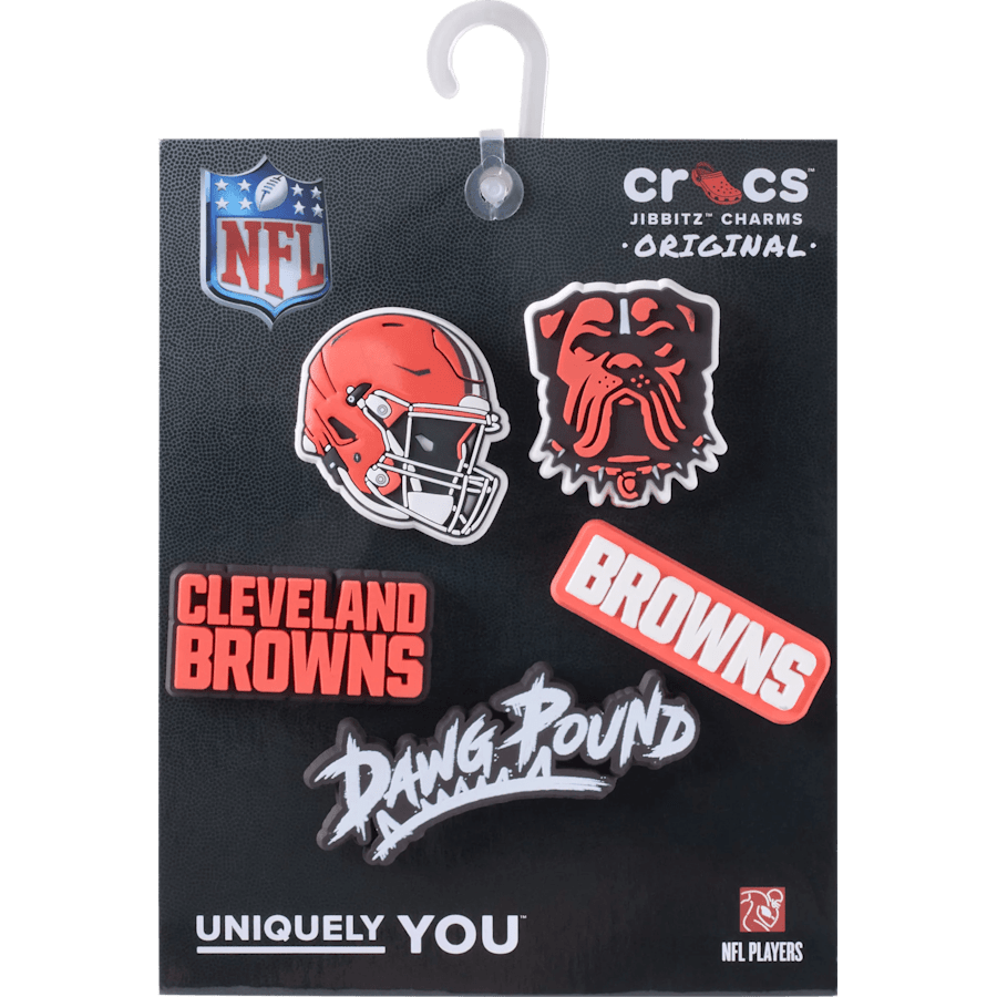 NFL Cleveland Browns 5 Pack Jibbitz Shoe Charm