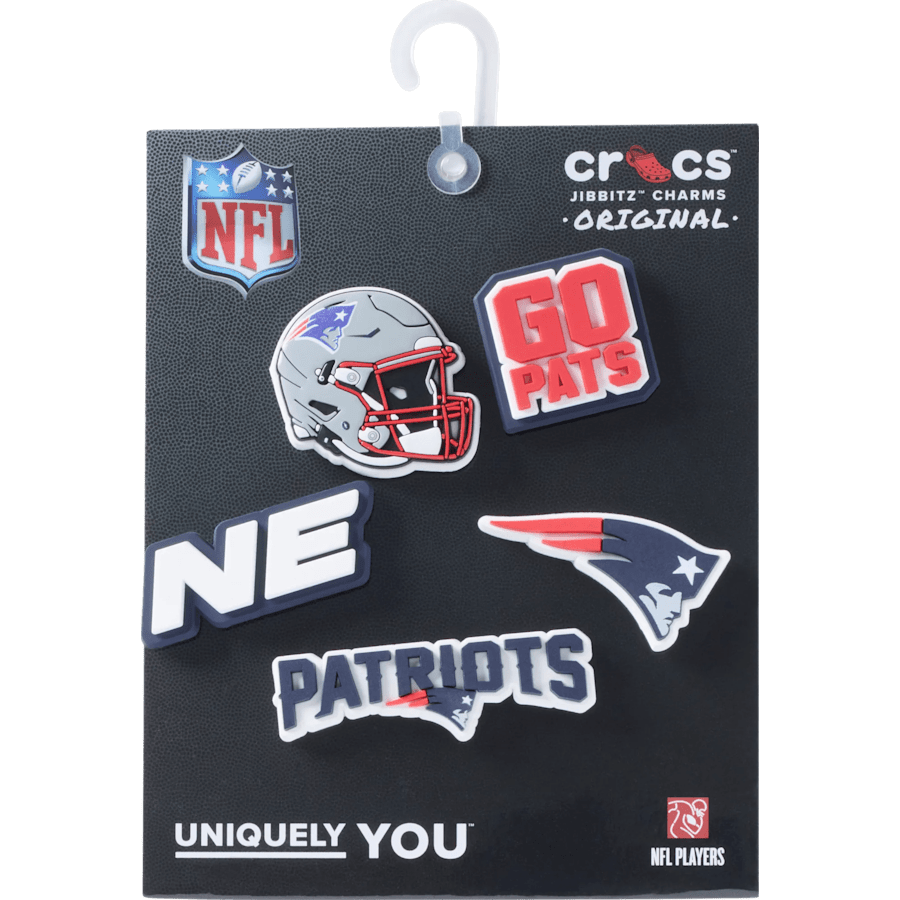 NFL New England Patriots 5 Pack Jibbitz Shoe Charm