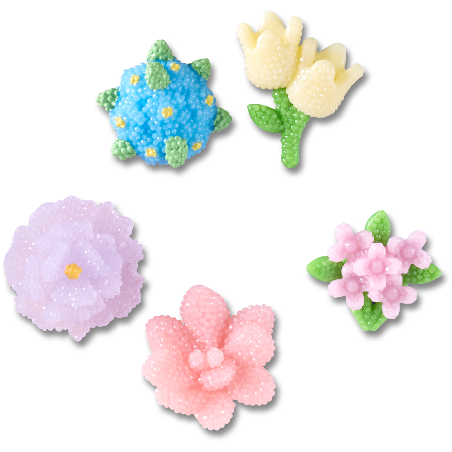 Beaded Flowers 5 Pack Jibbitz™ charms