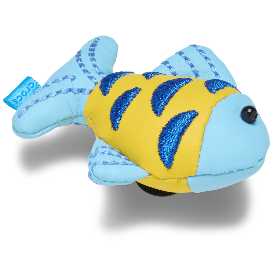 Blue and Gold Sparkle Fish Jibbitz™ charms