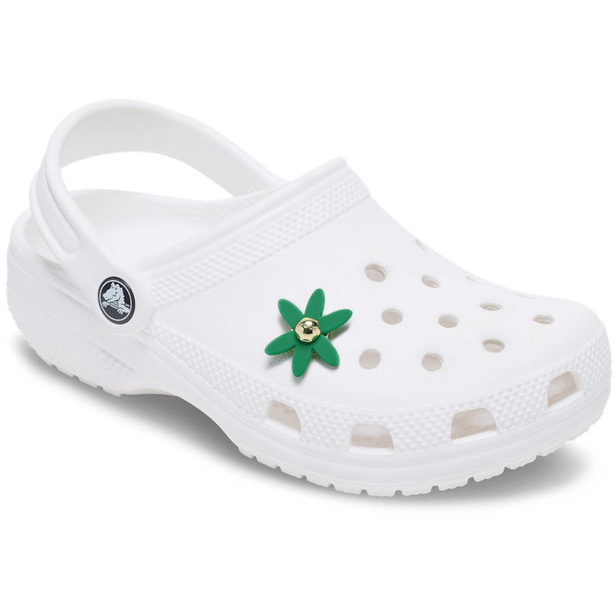 Retro Green Spinner Flower Jibbitz™ charms