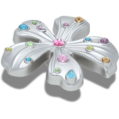 Silver Meta Gem Flower Jibbitz™ charms