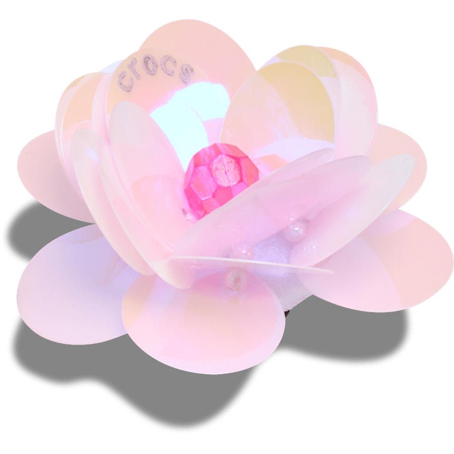Sequin Pink Flower Jibbitz™ charms