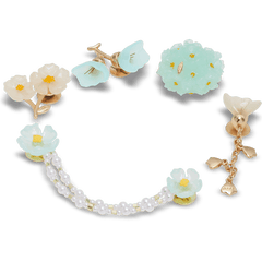 Blue Dainty Floral 5 Pack Jibbitz™ charms