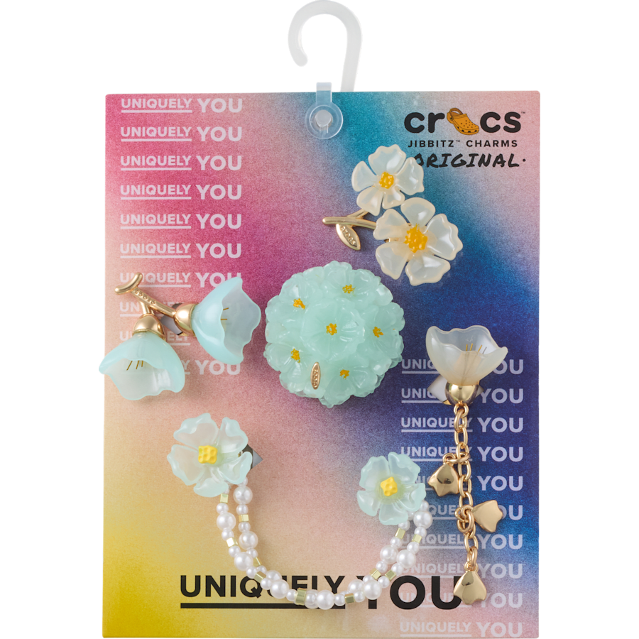 Blue Dainty Floral 5 Pack Jibbitz™ charms
