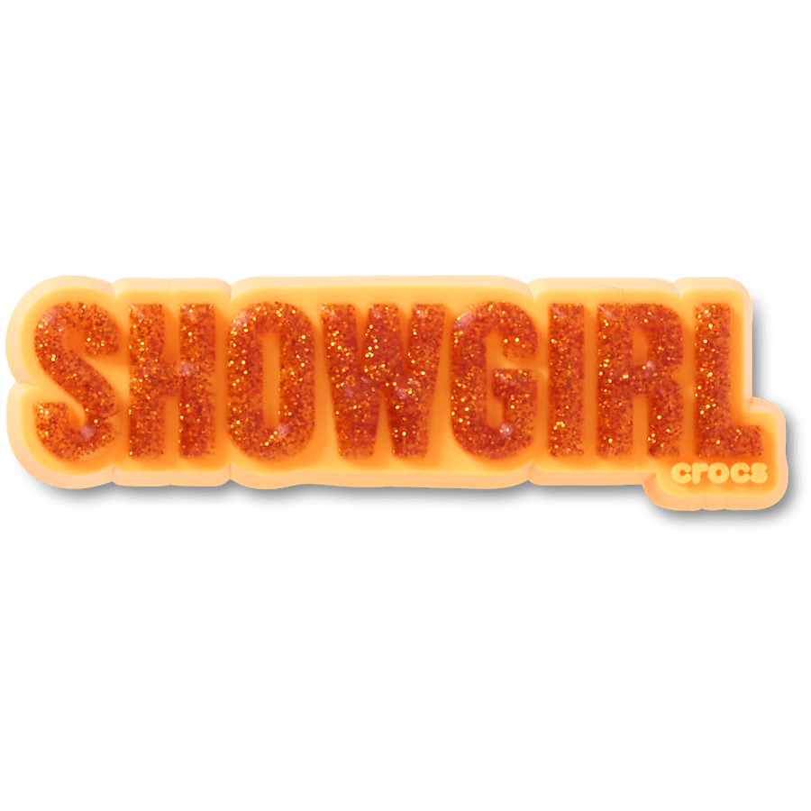 Orange Glitter Sign Jibbitz™ charms