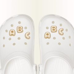 Gold Bubble Letter A-Z Jibbitz™ charms