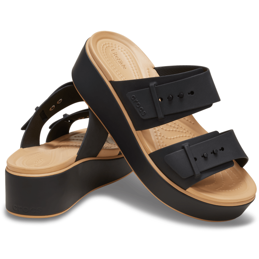 Brooklyn Buckle Matte Wrap Low Wedge