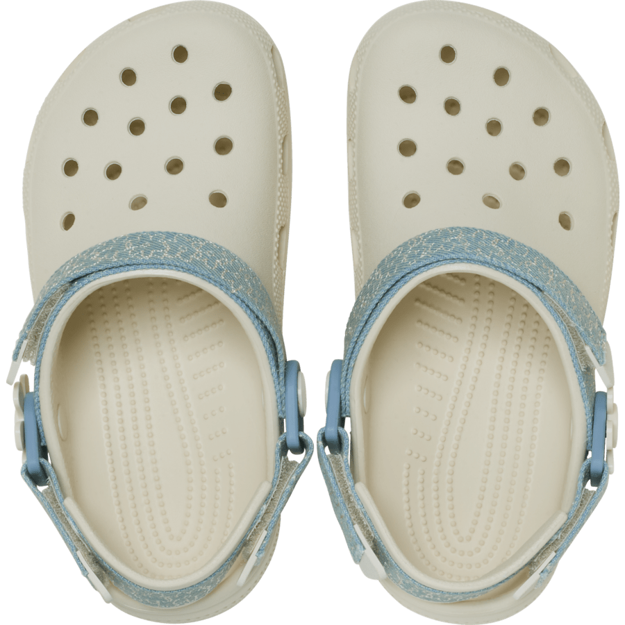 Kids’ Classic Denim Flower Adjustable Backstrap Clog