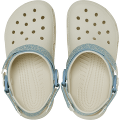 Kids’ Classic Denim Flower Adjustable Backstrap Clog