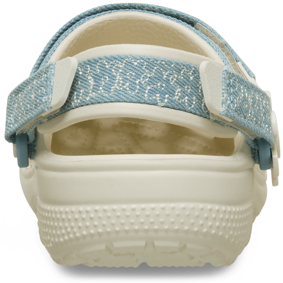 Kids’ Classic Denim Flower Adjustable Backstrap Clog