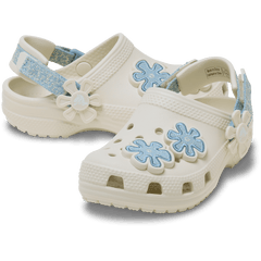 Toddler Classic Denim Flower Adjustable Backstrap Clog