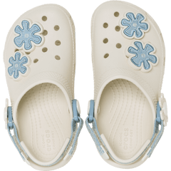 Toddler Classic Denim Flower Adjustable Backstrap Clog