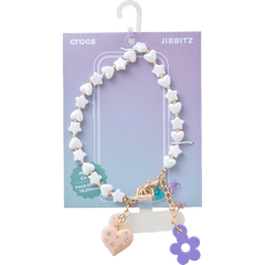 Beaded Heart Flower Phone Wristlet
