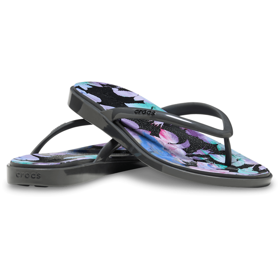 Miami Round Toe Dark Floral Flip